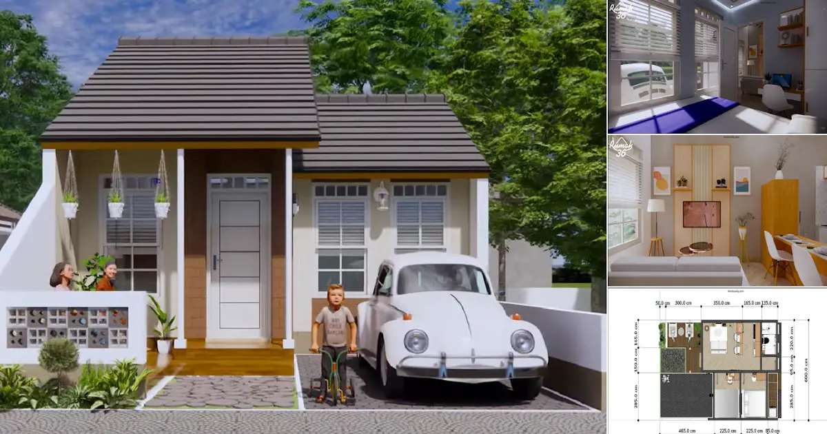 1-Storey Modern House Design ( 6 x 10 m ) with 2 Bedrooms ~ Homlovely.com
