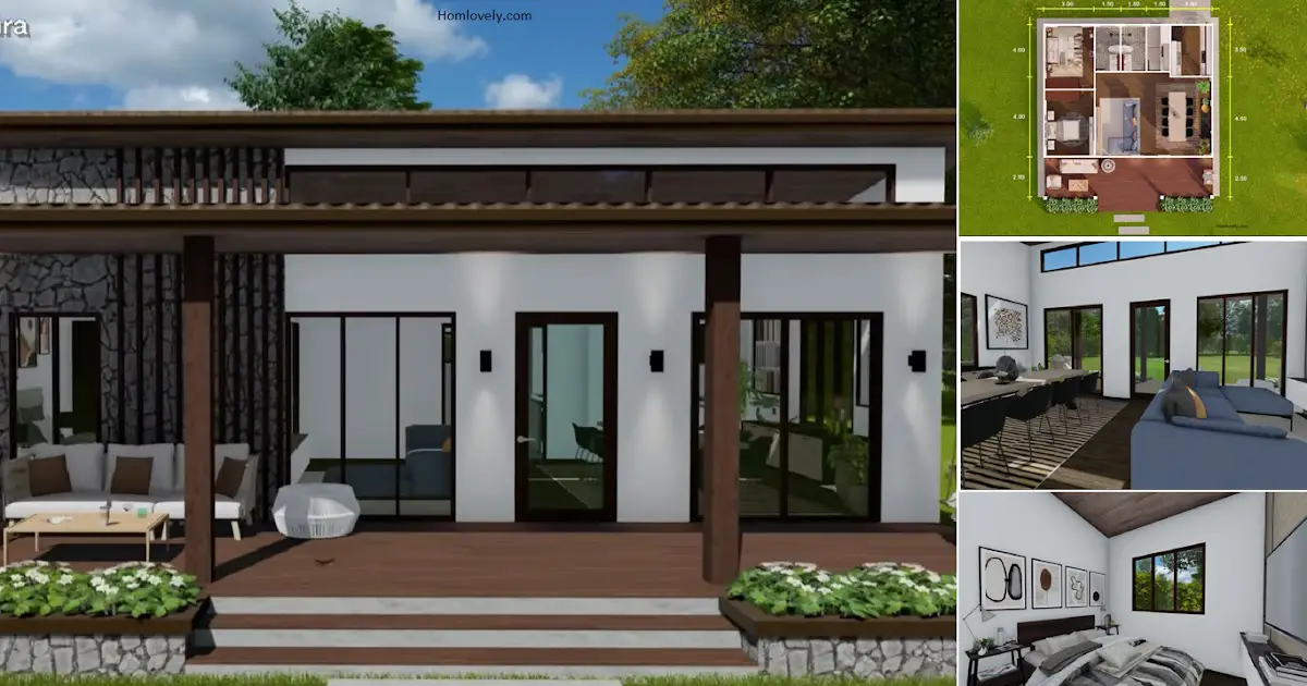 10 x 10 M Super Simple House Design with FLOOR PLAN ~ Homlovely.com