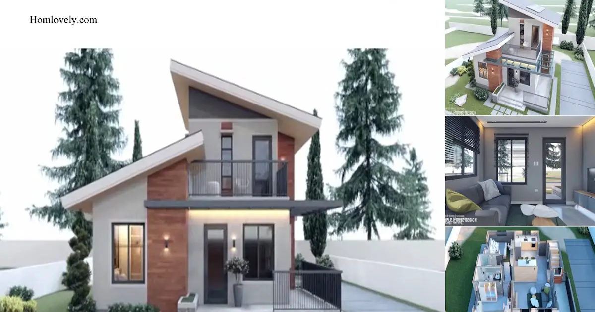 105 Sqm 2-Storey Minimalist House Design With 3 Bedroom + ROOF DECK ~ Homlovely.com
