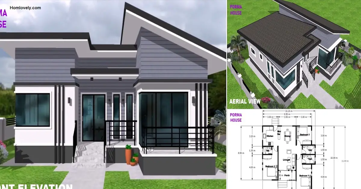 112 Sqm Modern House Design with 3 Bedroom ~ Homlovely.com
