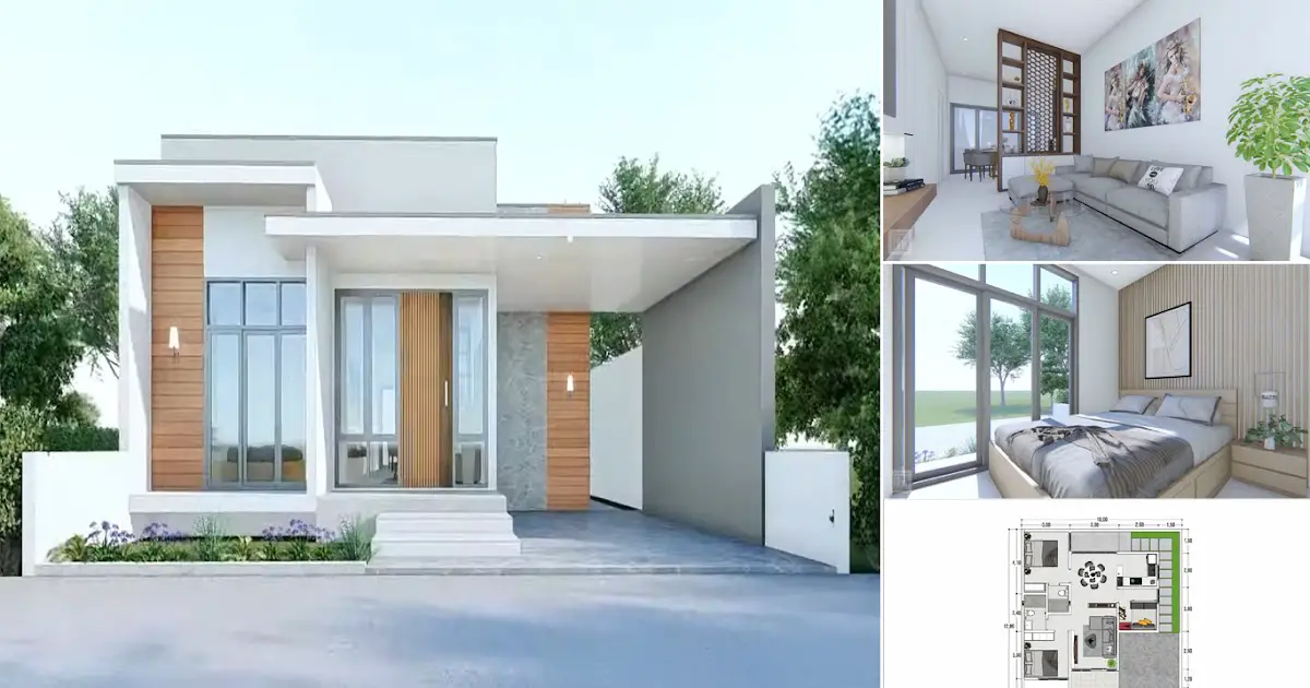 120 sqm Modern House Design with 3 Bedrooms ~ Homlovely.com