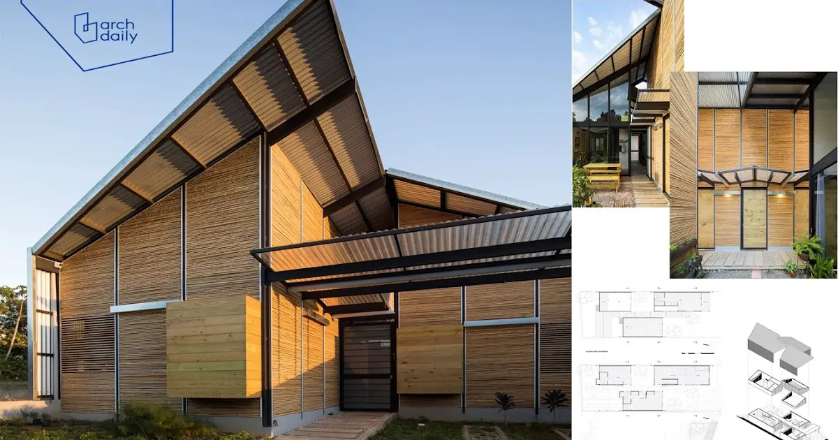 135 sqm House Design in Minimalist with Bamboo for Walls ~ Homlovely.com