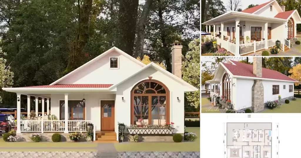 158 Sqm Adorable Classic Small House Design With Floor Plan 158 Sqm Adorable Classic Small House Design With Floor Plan