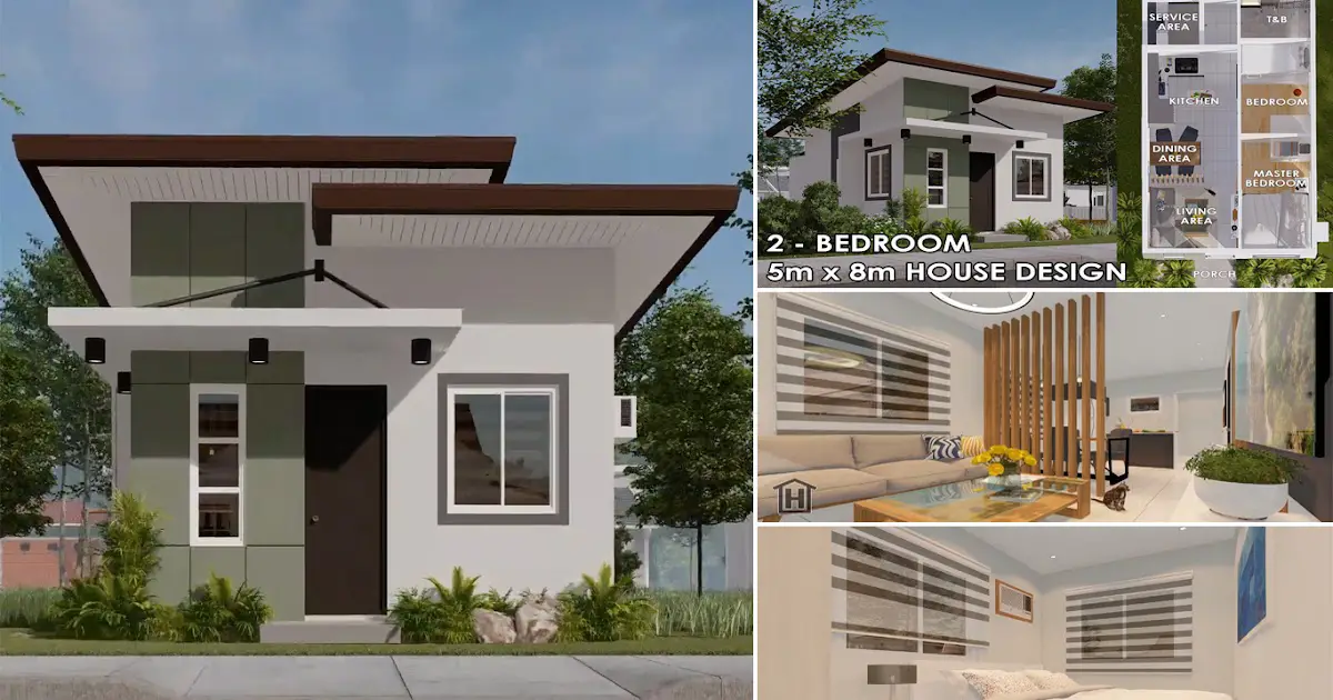 2 Bedroom - 5 x 8 M Small But Smart Design for Dreamy House ~ Homlovely.com