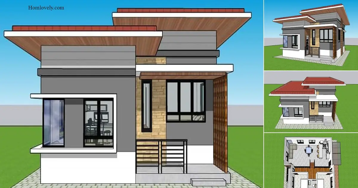 2 Bedroom Minimalist Modern Small House Design ~ Homlovely.com