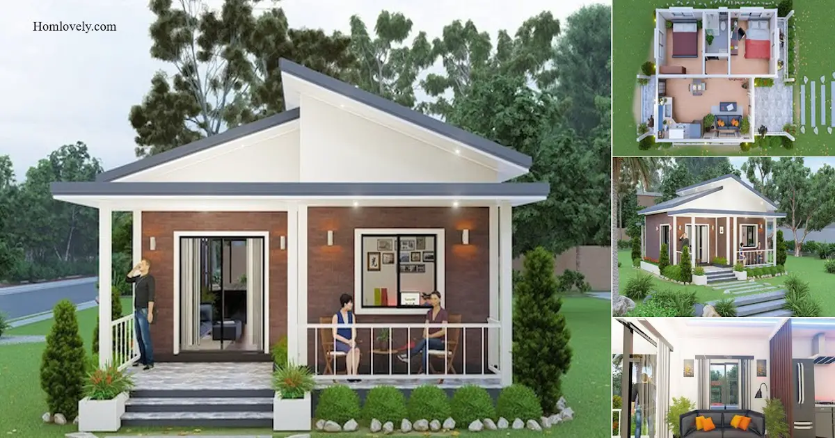 2 Bedroom Small House Design With Complete Floor Plan ~ Homlovely.com