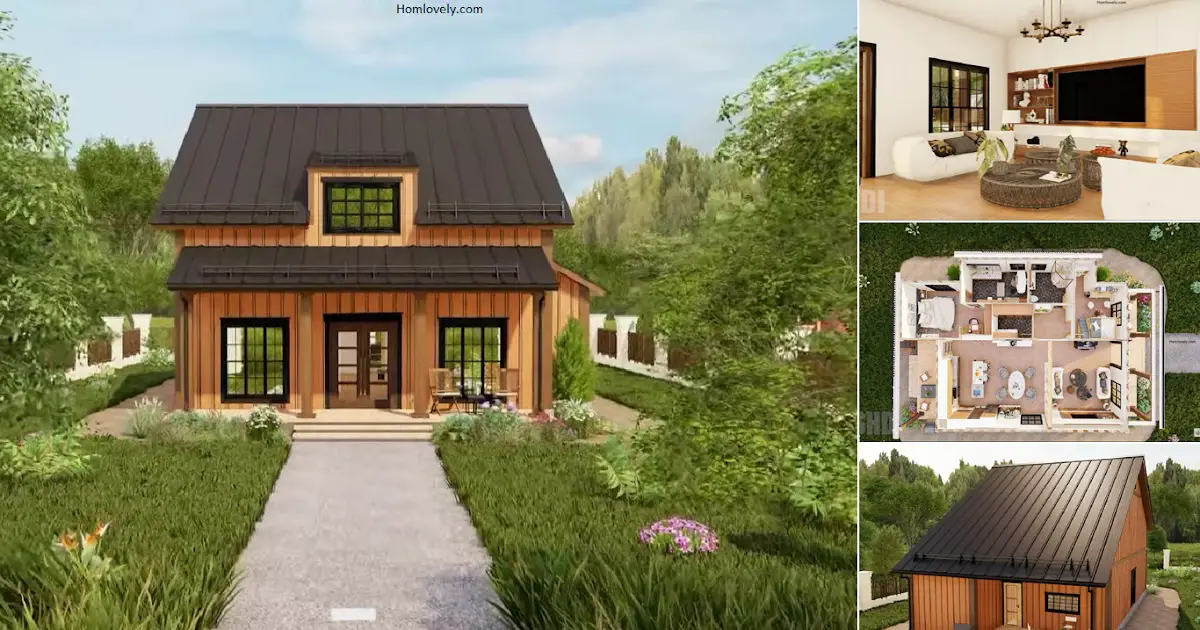 2-Bedrooms Perfectly Designed Small House Idea ~ Homlovely.com