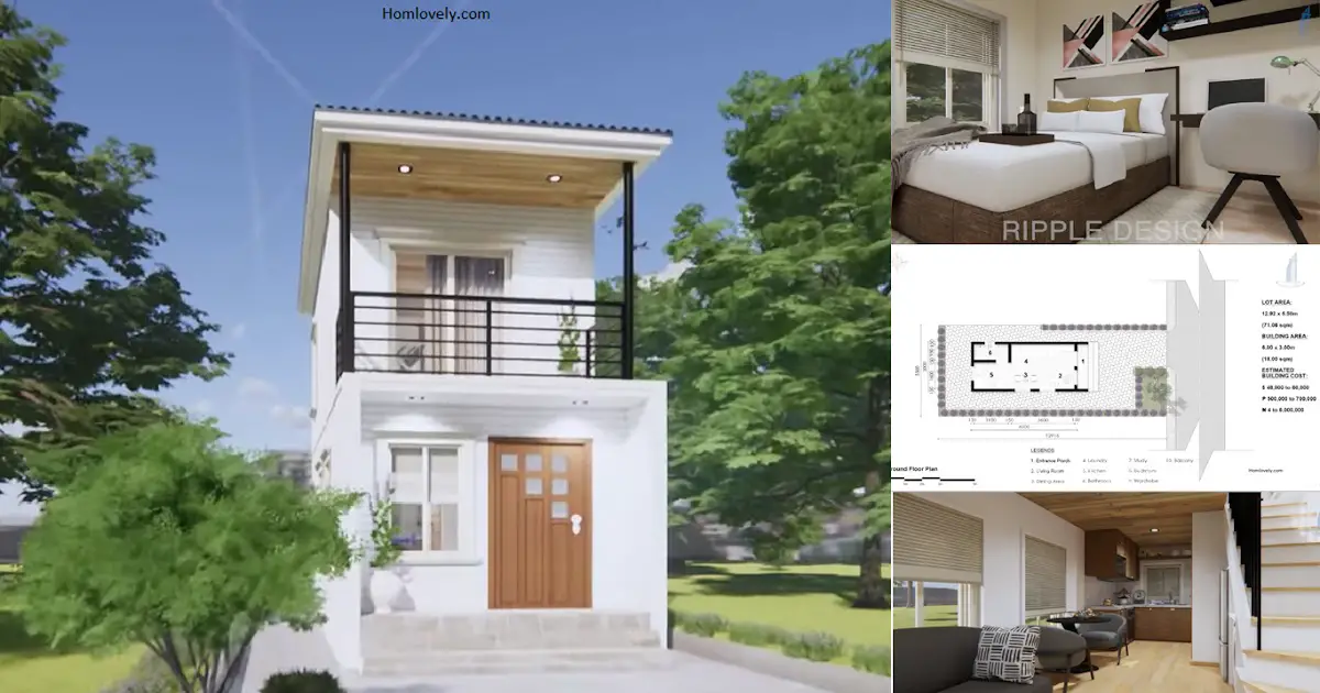 2-Storey 3 X 6 M Super Tiny House Design ~ Homlovely.com