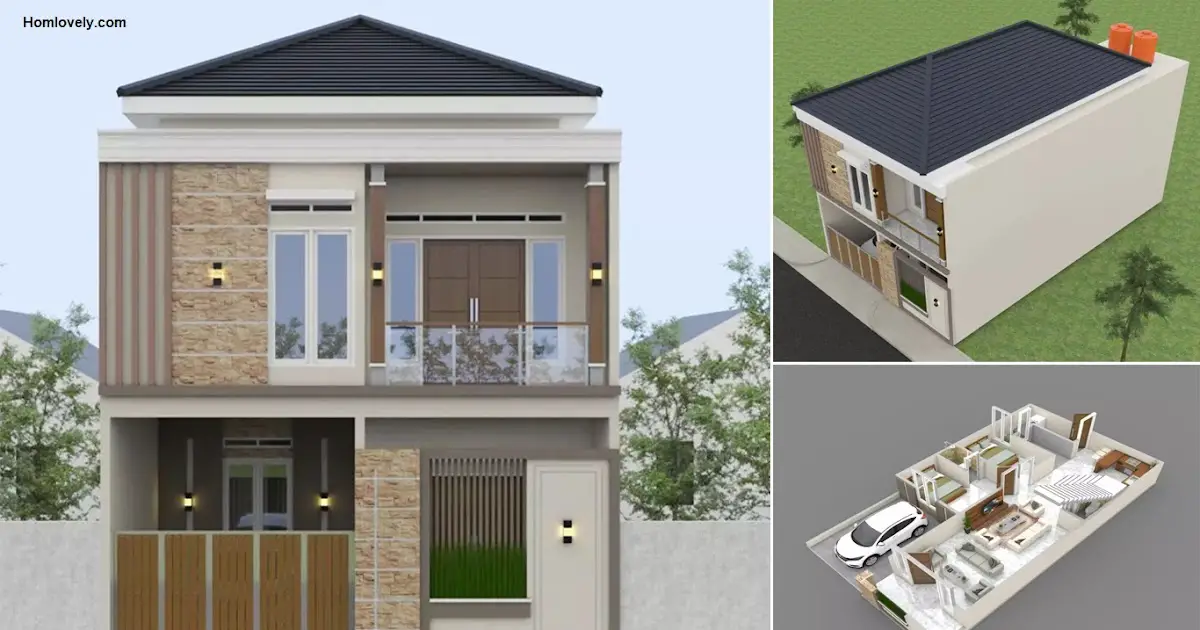 2-Storey House Design with Perfect 4 Bedroom ~ Homlovely.com