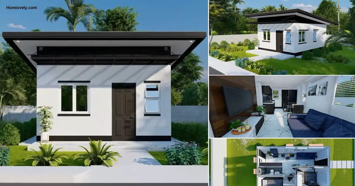25 Sqm Only - Minimalist Small House Design with 2 Bedrooms ~ Homlovely.com