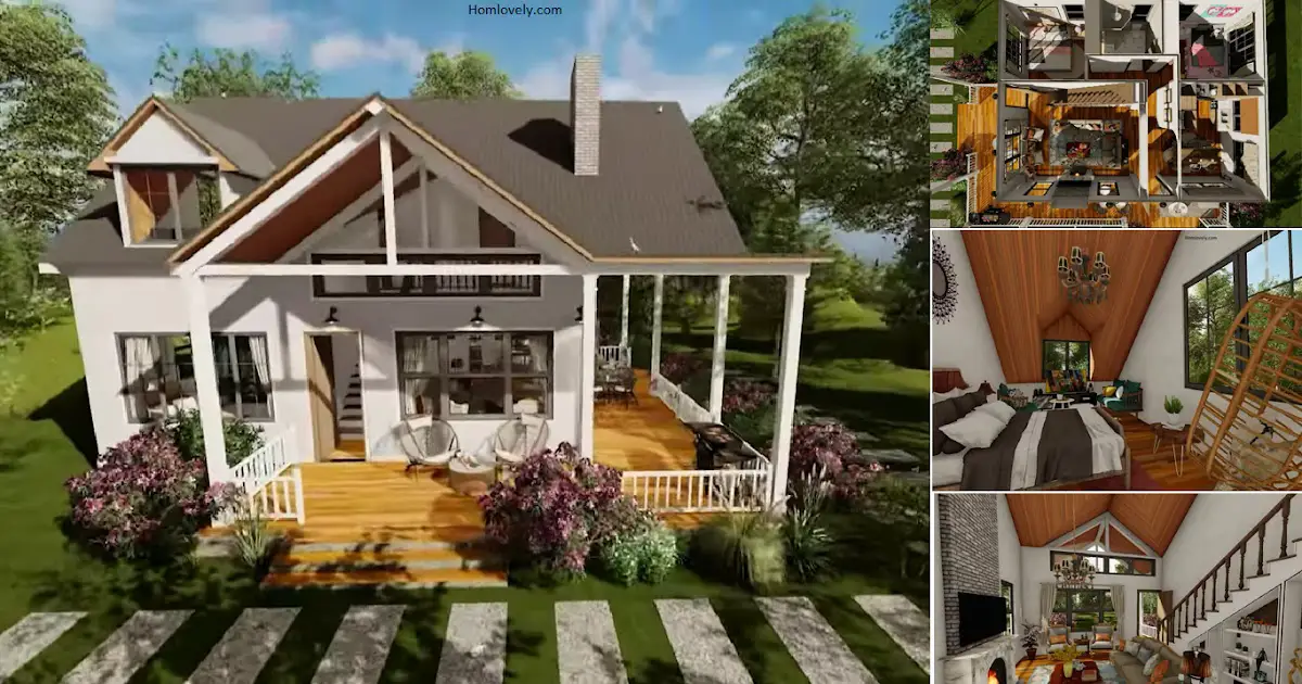 3-Bedrooms Simple Warm House Design ~ Homlovely.com