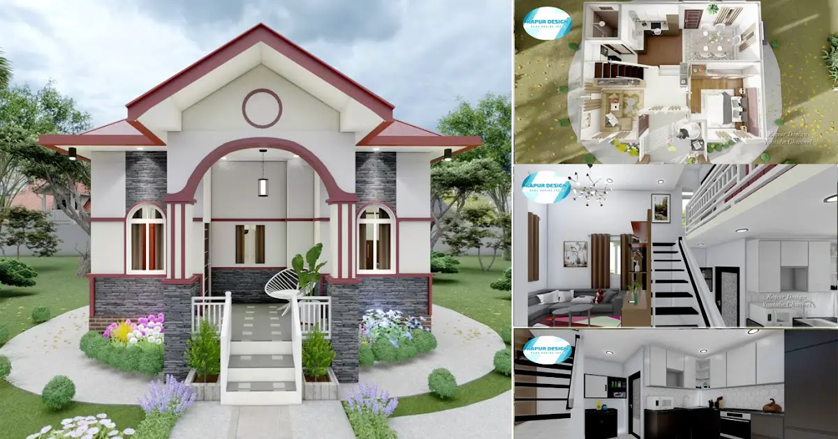 3 Bedrooms on 42 sqm Beautiful and Smart House Design ~ Homlovely.com
