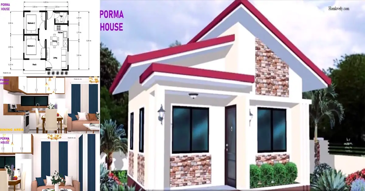 36 SQM Small House Design Ideas With 2 Bedroom ~ Homlovely.com