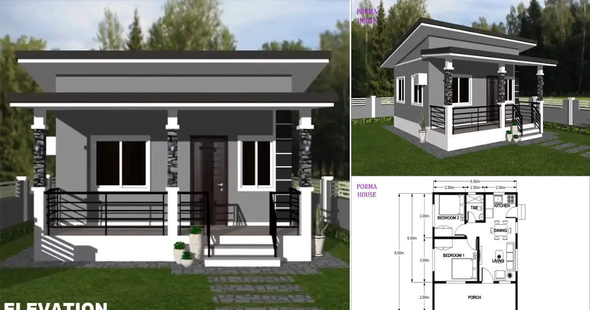 39 Sqm Smart Small House Design that Has 2 Bedrooms ~ Homlovely.com