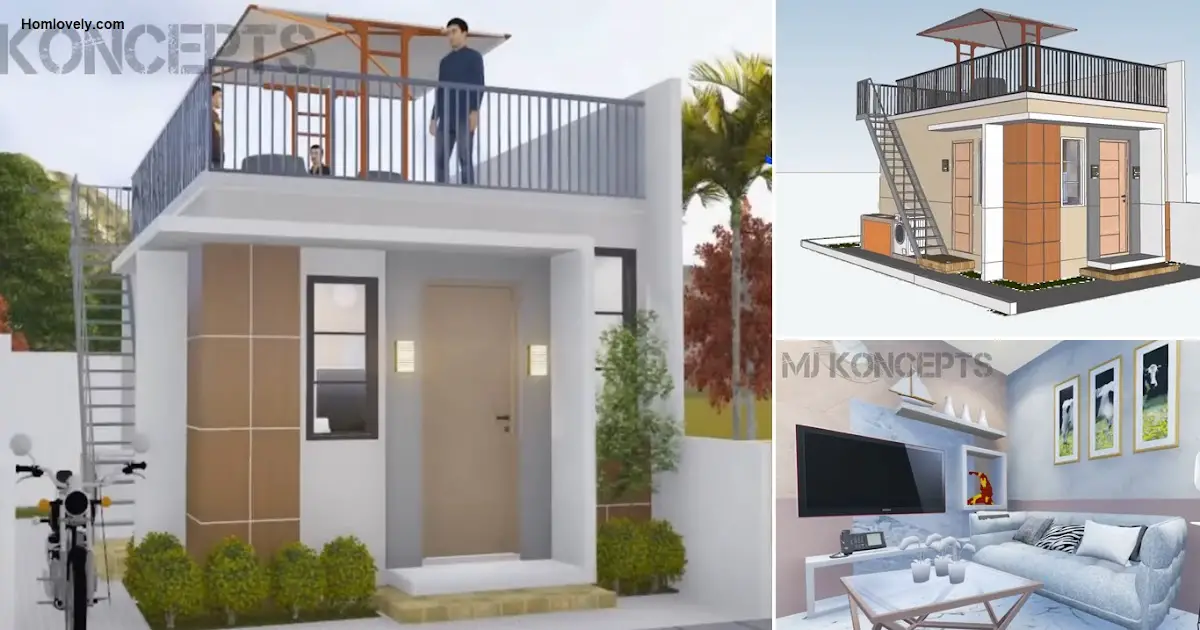 4 x 6 M Small House with Roof Deck