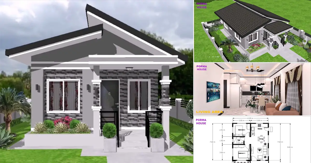 48 Sqm Small but Stunning House Design with 2 Bedrooms ~ Homlovely.com