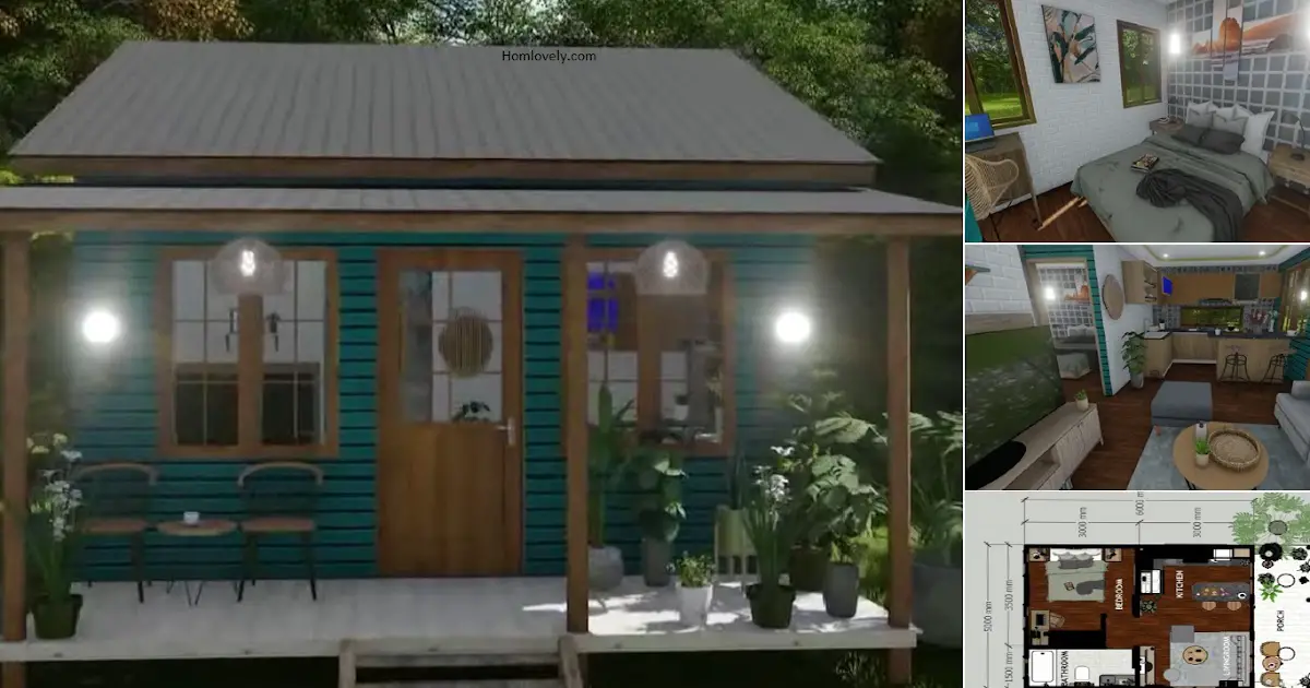 5 M X 6 M Cozy and Cute Small House Design with Floor Plan ~ Homlovely.com