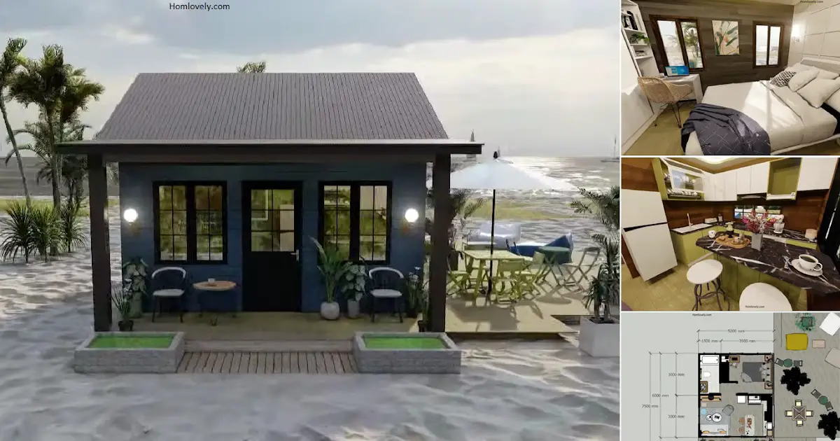 5 X 6 M Cozy and Sweet House Design with Floor Plan ~ Homlovely.com