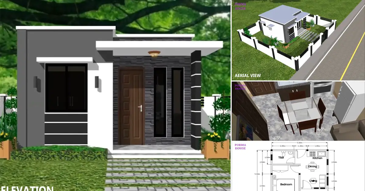 5 x 5 M Small Box Type House Design that Easy to Build ~ Homlovely.com