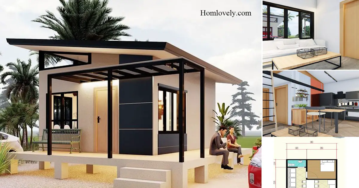 5 x 6 M Elegant Small House Design With Complete Facilities ~ Homlovely.com