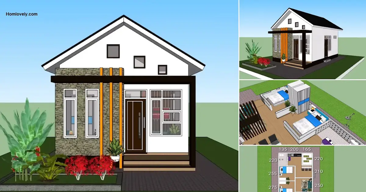 5 x 7 M Clever Small House Design with 2 Ideal Bedroom ~ Homlovely.com