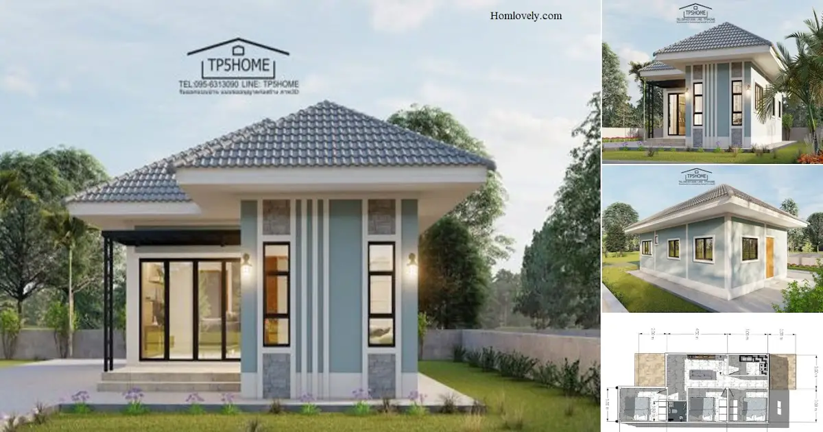 6 x 11 M Favorable Small House Design With 3 BEDROOM ~ Homlovely.com