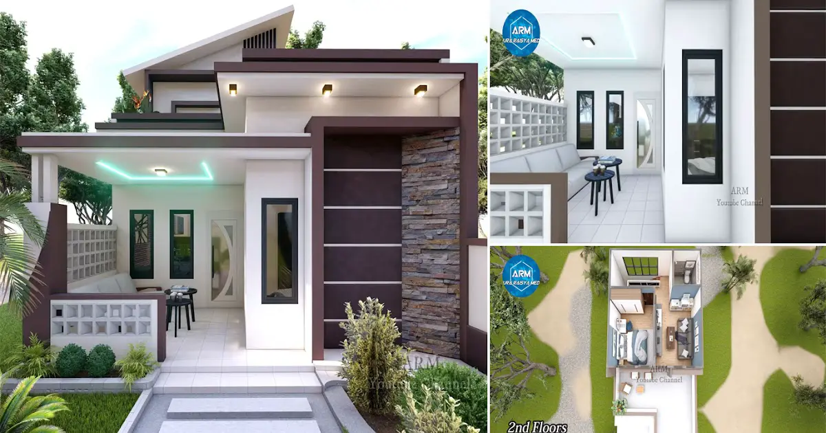 6 x 12 Meters Home Dream Design with 3 Bedroom and Balcony ~ Homlovely.com