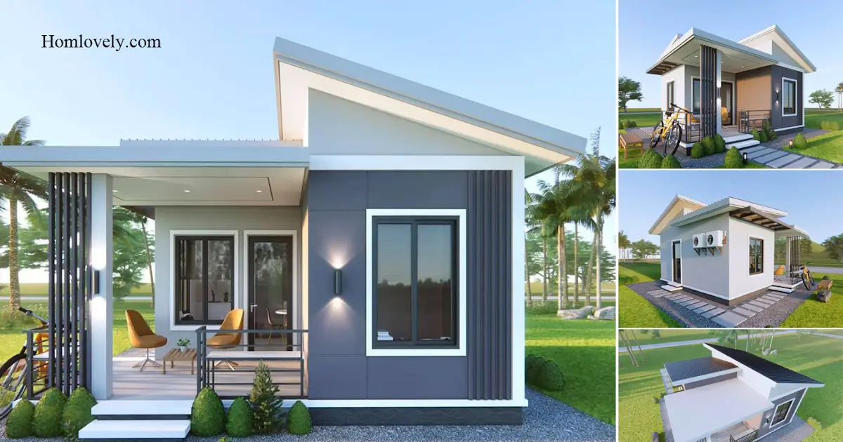 6 x 6 M Modern Small House Design With Cozy Exterior Look ~ Homlovely.com