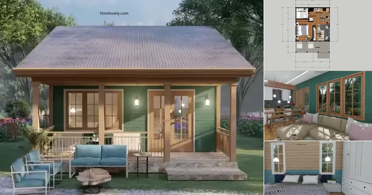 6 x 6 M Tiny and Cozy Home Living ~ Homlovely.com