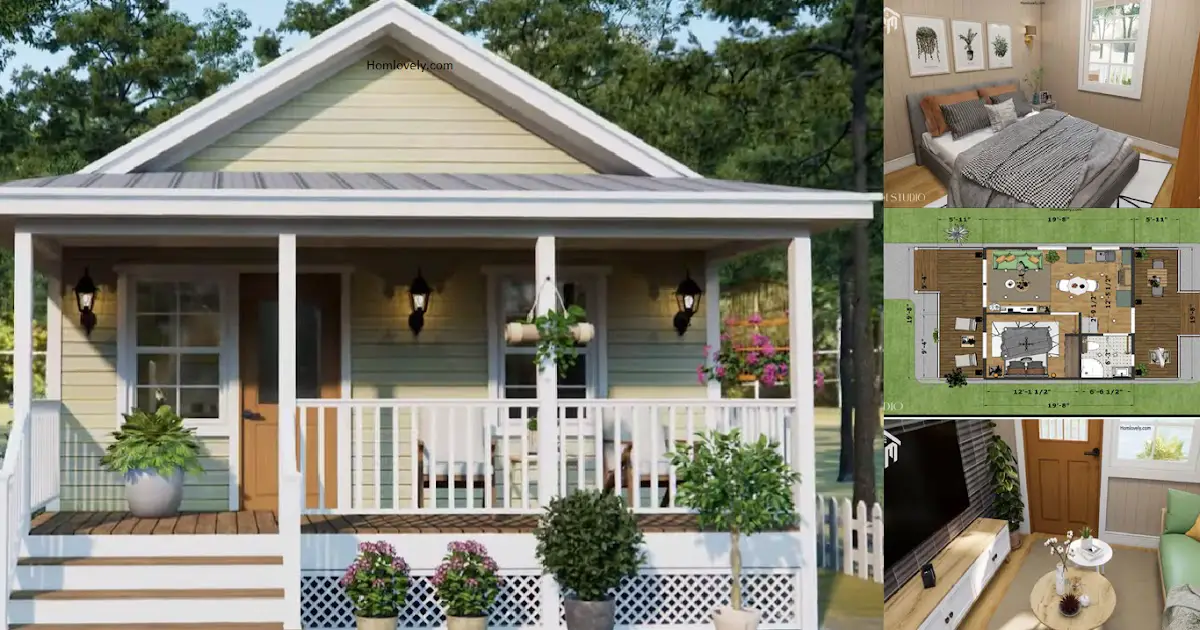 6 x 6 M Wonderful Tiny House Design for Couple ~ Homlovely.com