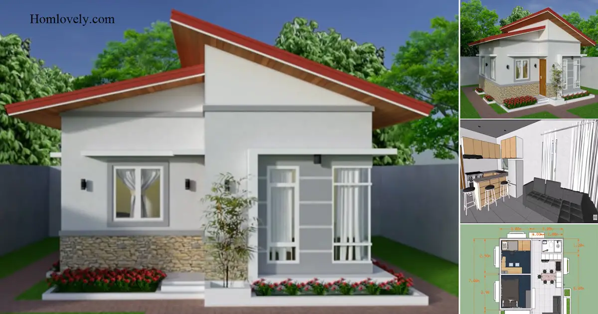 6 x 7 M (42 SQM) Simple Small House Design