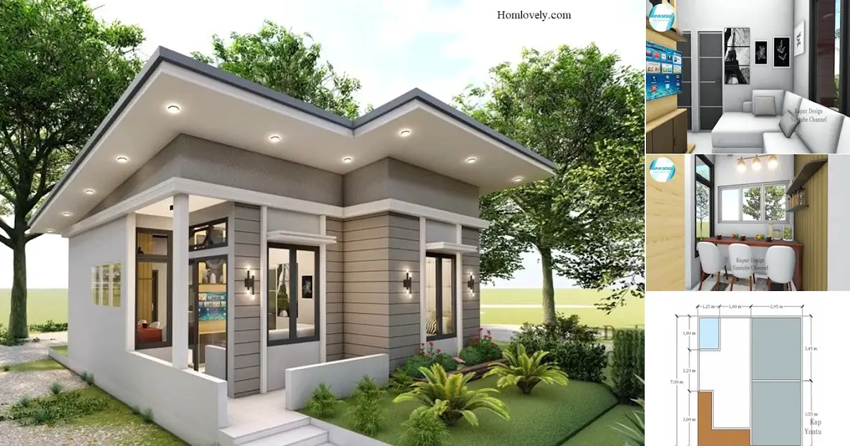6 x 7 M Beautiful Small House Design Ideas With 2 Bedroom ~ Homlovely.com
