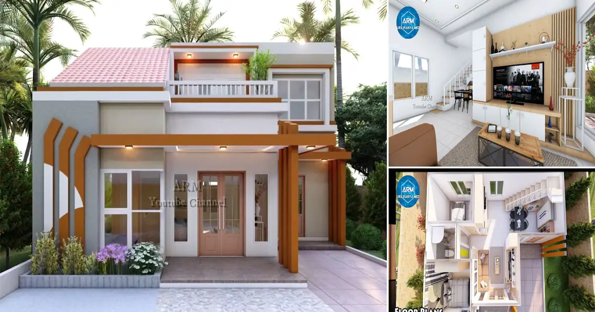 6 x 7 m Small Home Design with 3 Bedrooms and Balcony ~ Homlovely.com
