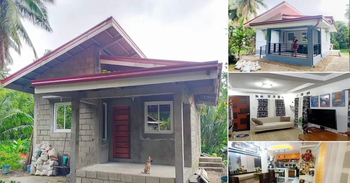 6 x 8 m Before-After Small House with Interior Ideas that Low Budget ~ Homlovely.com