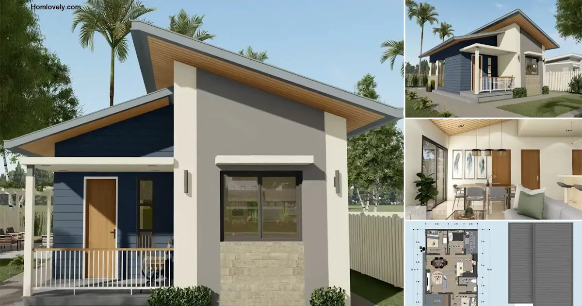 7 x 10 Small House Design with 3 Bedrooms ~ Homlovely.com