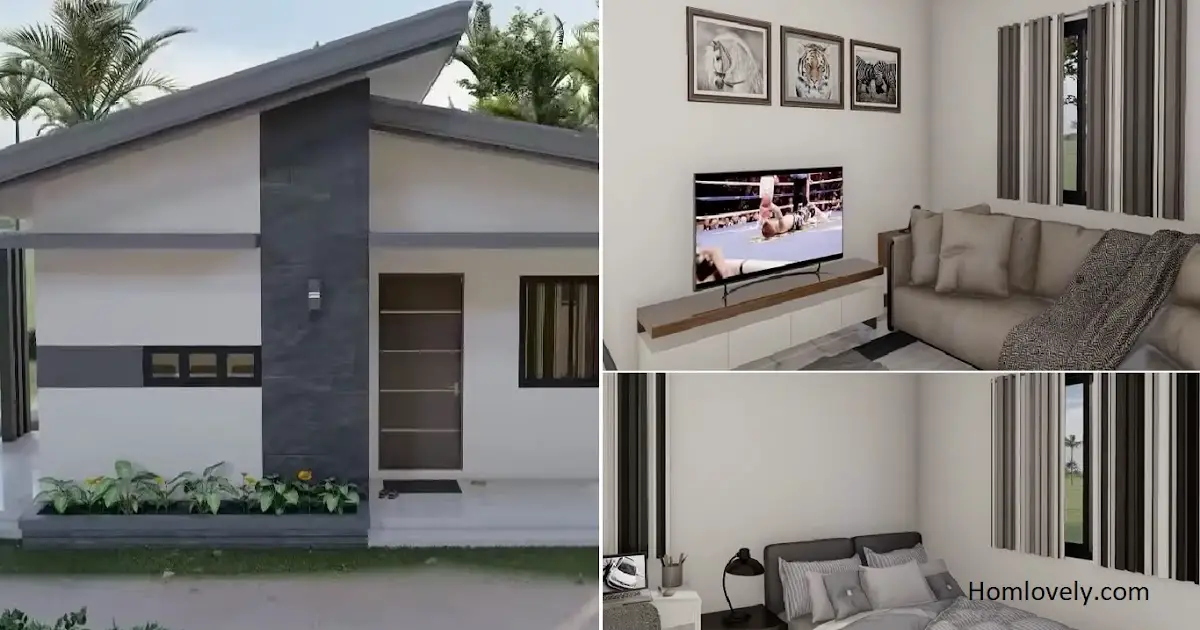 7 x 10 m Minimalist House + Floor Plan ~ Homlovely.com