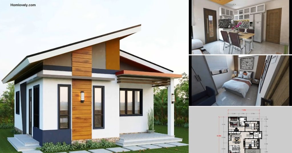 80 Sqm Simple Modern House Design with 2 Bedroom ~ » HouseDesigns