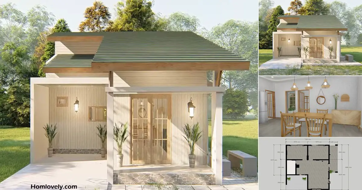 7 x 9 Meters Tiny House Design With Minimalist Interior ~ Homlovely.com
