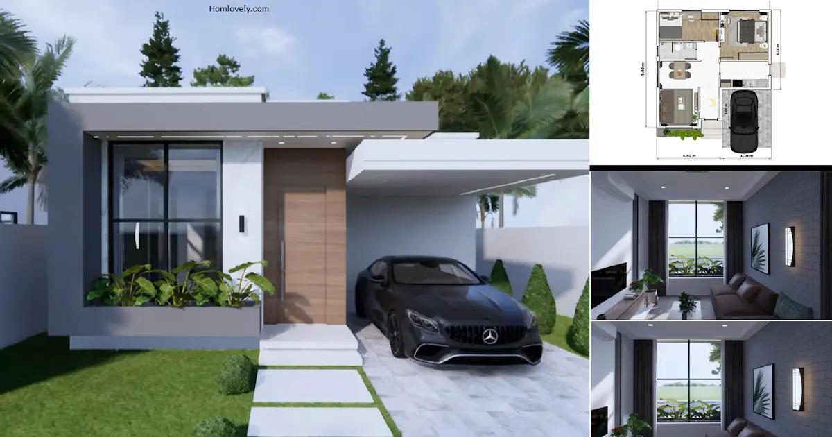 7.5 x 9 M Alluring Simple House Design ~ Homlovely.com
