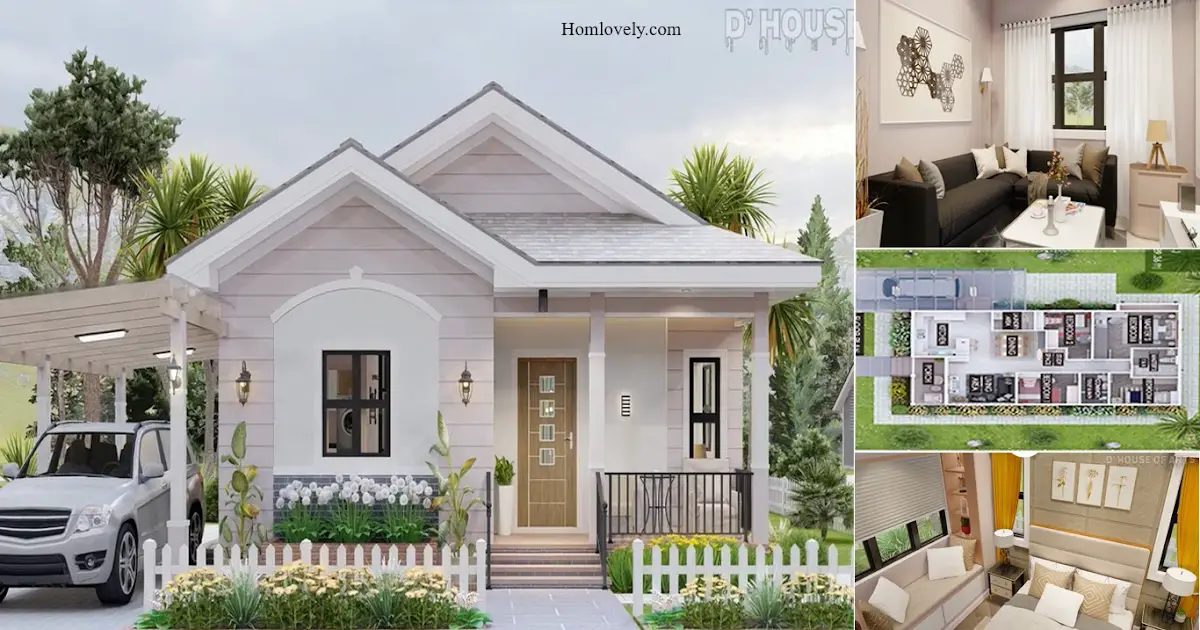 8 x 12 M Bungalow House Design With 4 Bedroom + Full House Plan ~ Homlovely.com