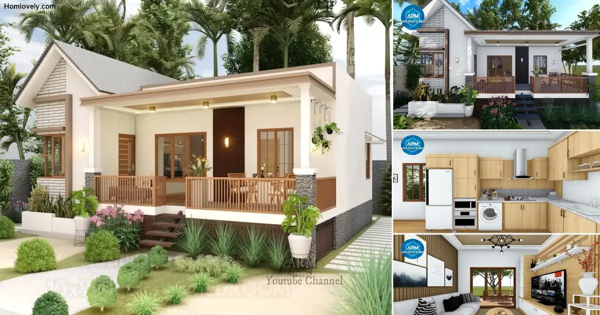 9 x 10 m Awesome House Design with 3 Bedrooms + Floor Plan ~ Homlovely.com