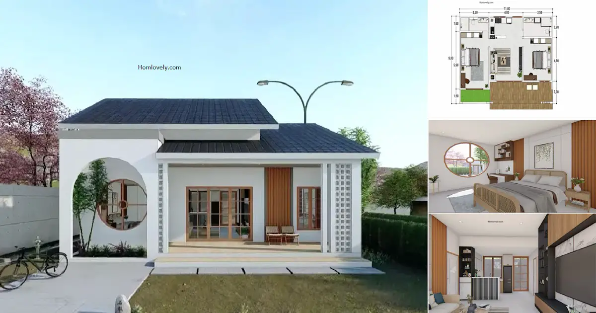 9 x 11 Beautifully Designed House Idea with 2 BEDROOMS ~ Homlovely.com