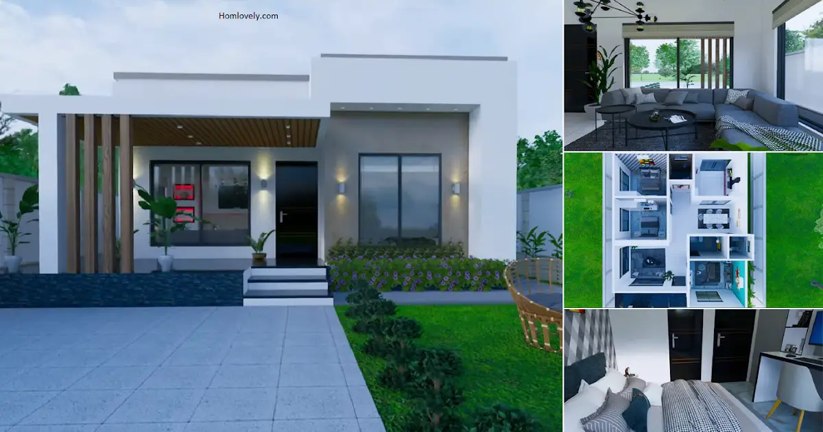 9 x 12 M Modern House with 3 BEDROOMS ~ Homlovely.com