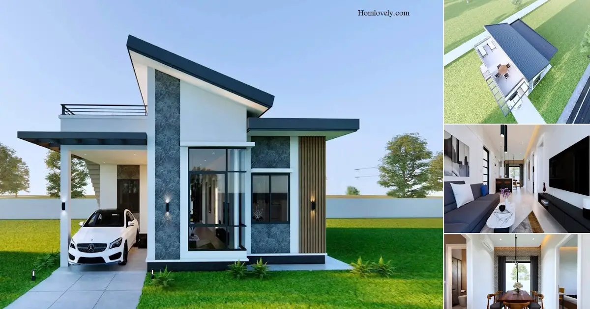 9 x 9 M Modern Simple House Design With Entertainment Deck ~ Homlovely.com