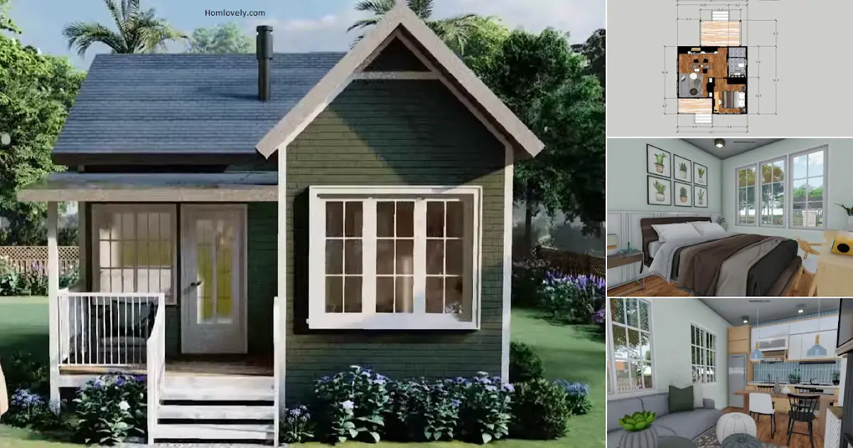 A Charming Small House Idea ( 6 x 6 m ) Free Floor Plan ~ Homlovely.com