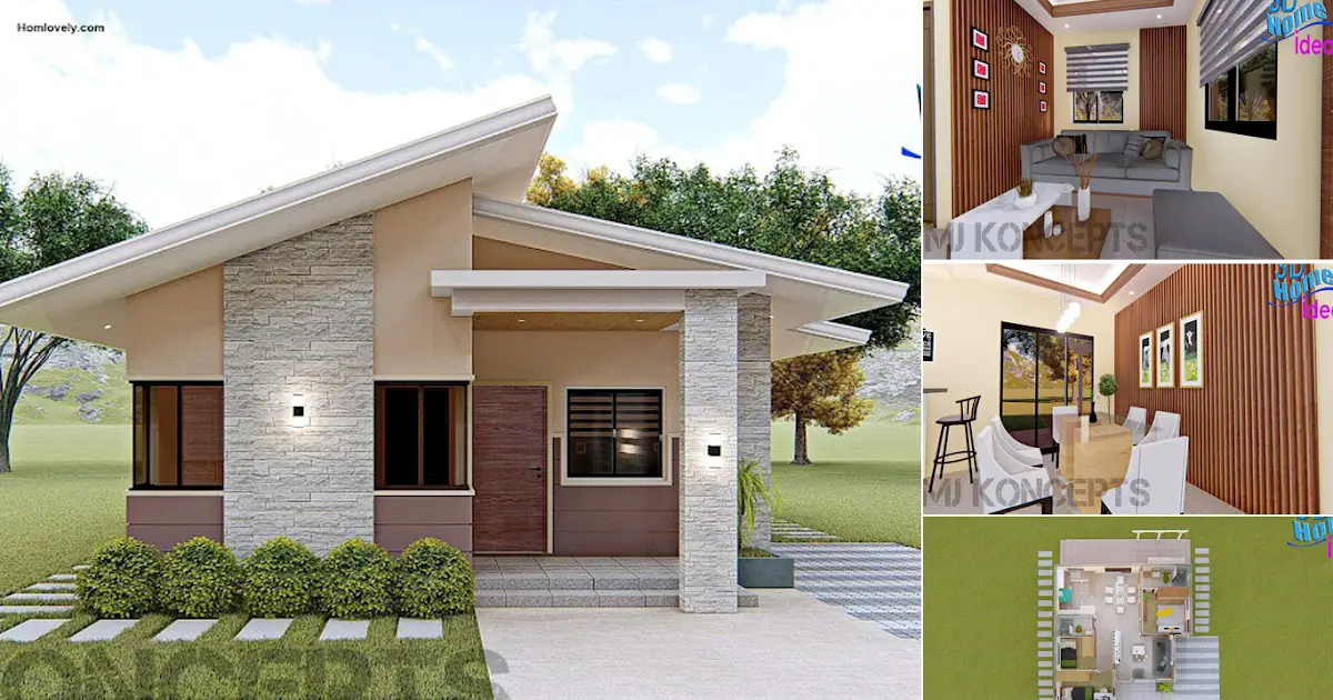 A Perfect 3 Bedrooms House Design in 8 x 9 M ~ Homlovely.com