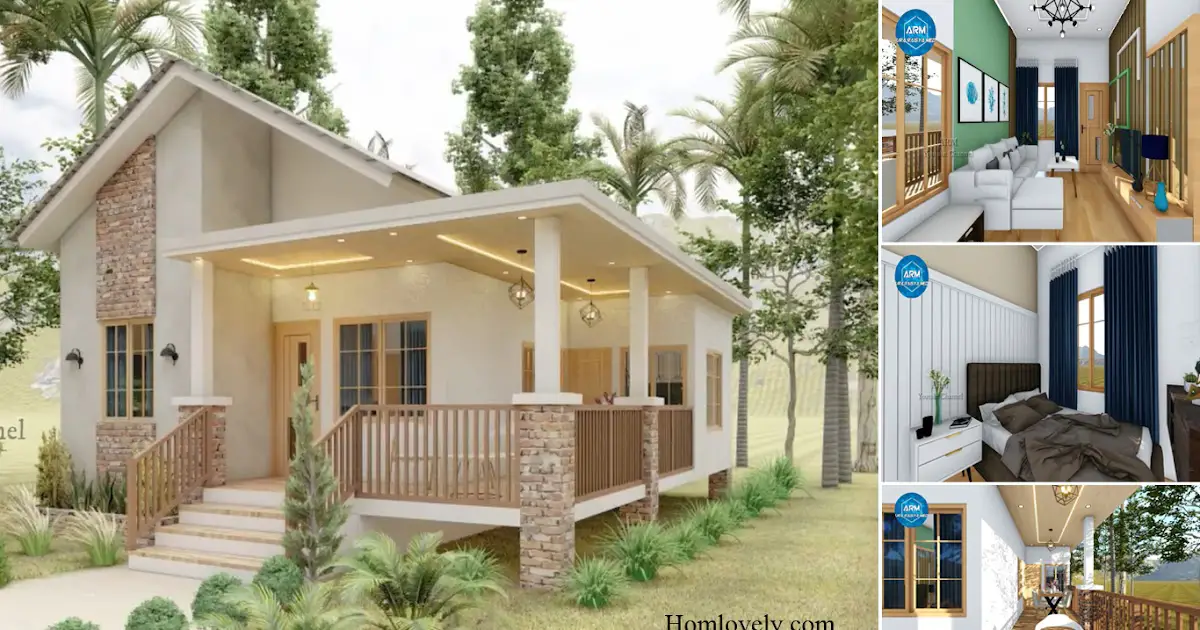 A Perfect Small House Design In 8 x 10 M With 3 Bedrooms ~ Homlovely.com