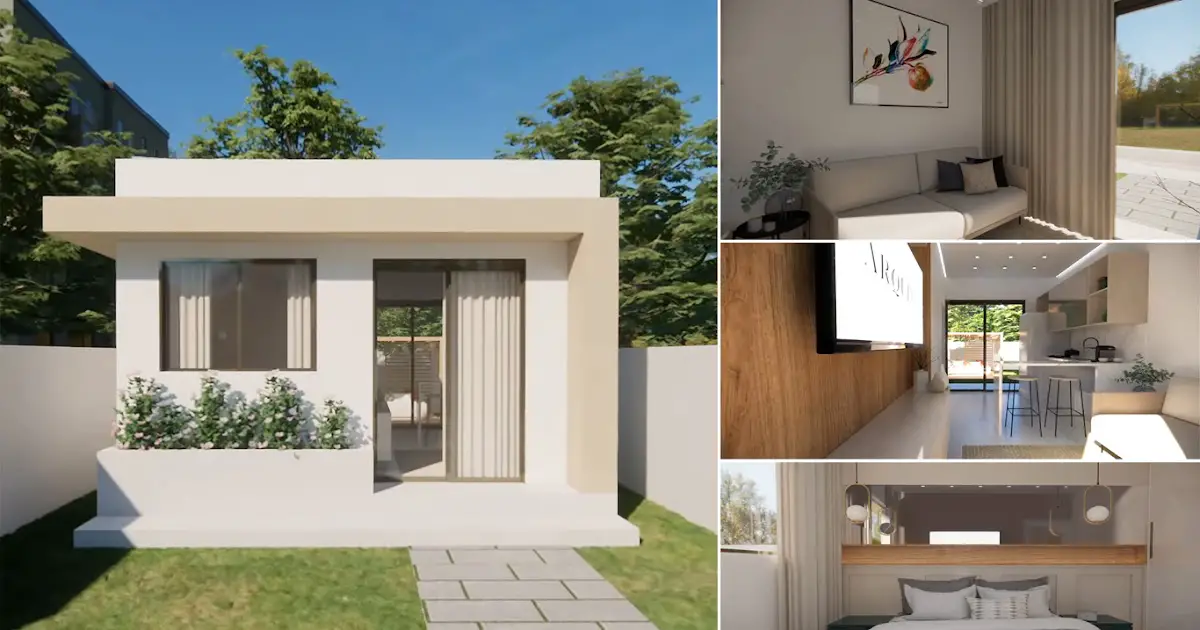Absolutely Beautiful Small 5 x 5 m House Design for Low Budget ~ Homlovely.com