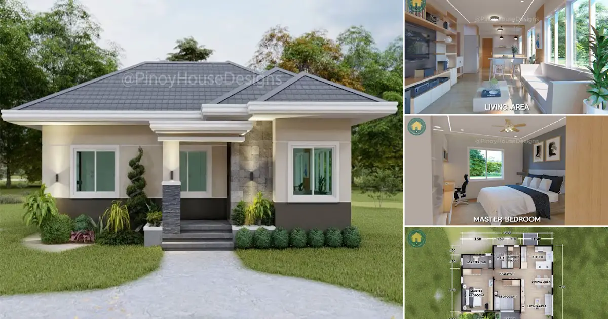 Adorable 2 Bedroom Small House Design with Floor Plan ~ Homlovely.com