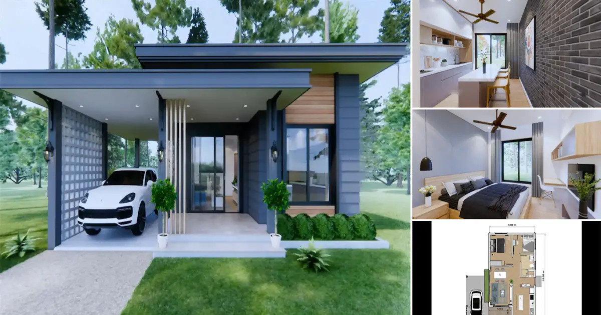 Beautiful Small House - 6 x 10 m with 2 Bedrooms ~ Homlovely.com
